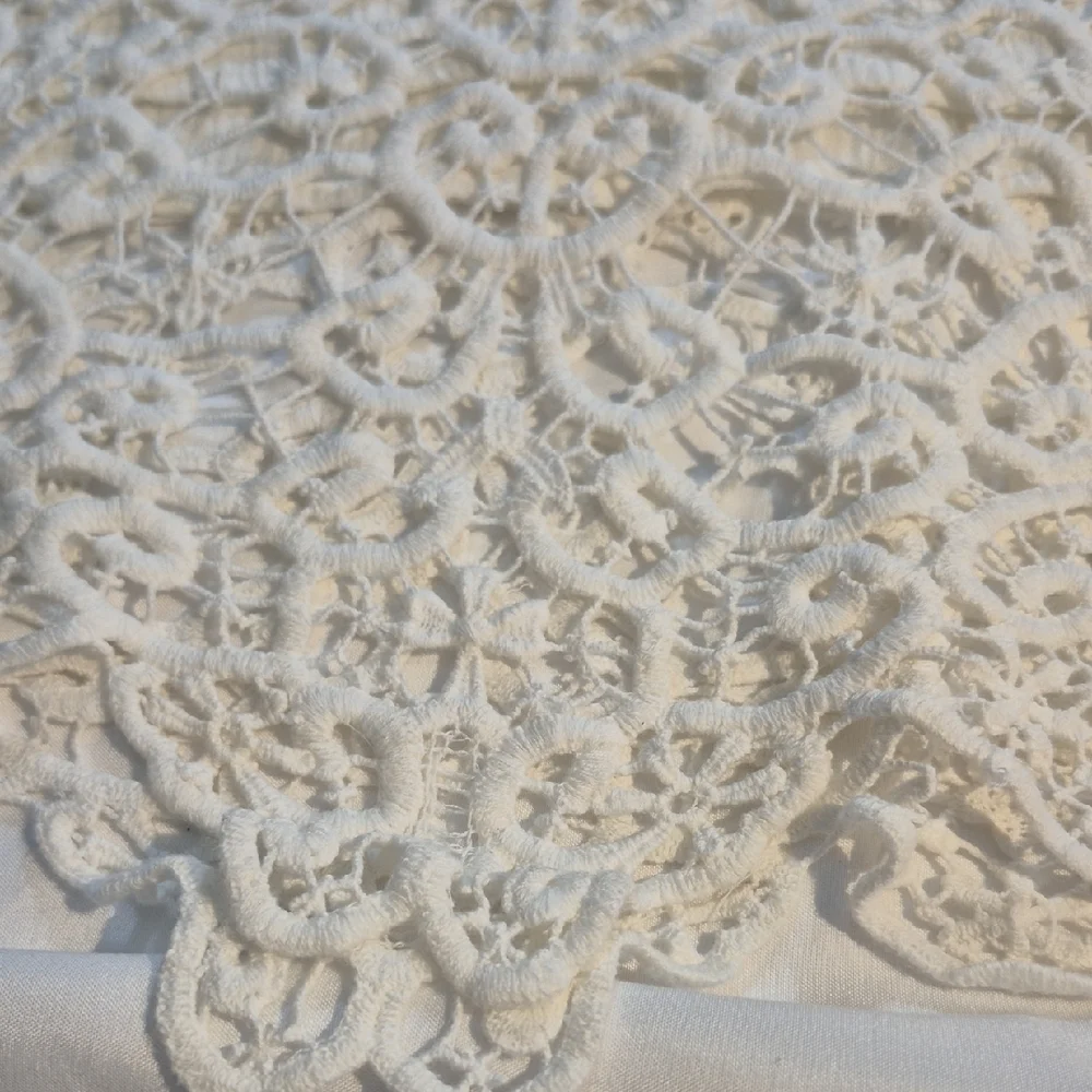 Cato Womens XL Cream Lace Trim Blouse With Flowing Sleeves - Picture 12 of 14